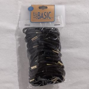 Art Craft 60Pcs Black Elastic Hairband  Women Fashion Hair Accessorie Hair